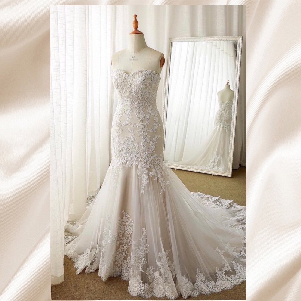 Trumpet Mermaid Lace Wedding Dress COCOMELODY LD5580
